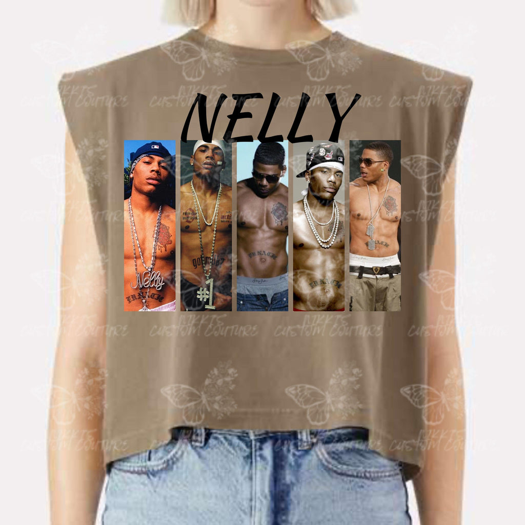 Nelly Muscle Crop Tee | 2000s Hip Hop Legend Graphic Tank | Vintage Rap Fan Shirt