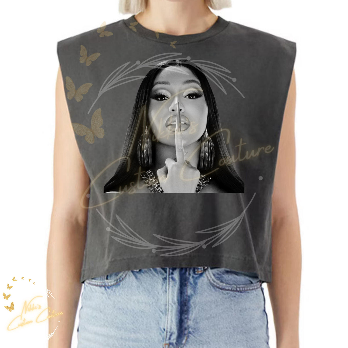 Cardi Shirt, Little Miss Drama, Cardi Crop Top, Muscle Crop Tee, Cardi Merch Top, Hip Hop Streetwear Tee, Concert Outfit
