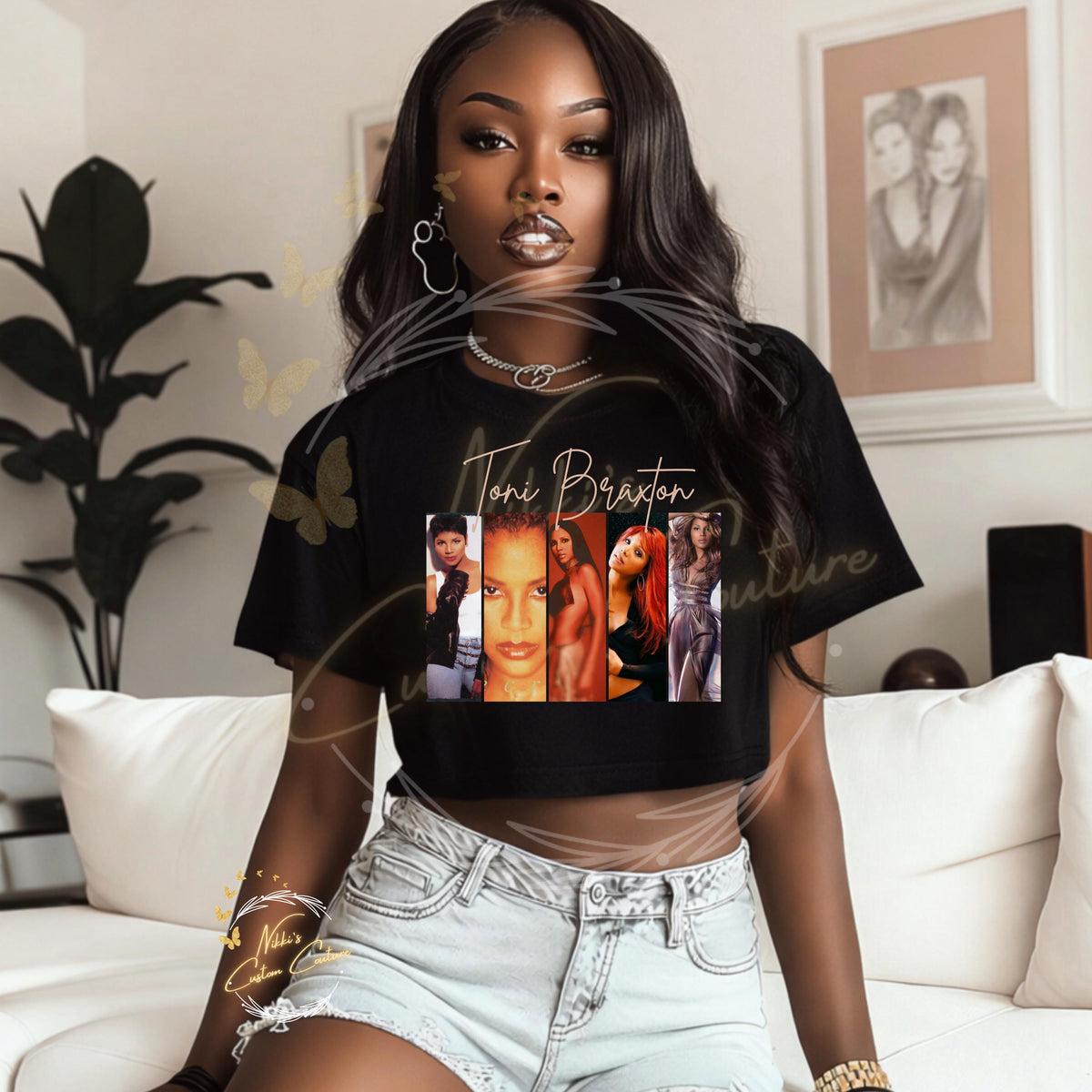 Toni Braxton TShirt |  New Edition Way Tour Crop Top | Vintage Concert Fan Shirt | R&B  Fan Shirt | Toni Crop Top | Toni Tigers