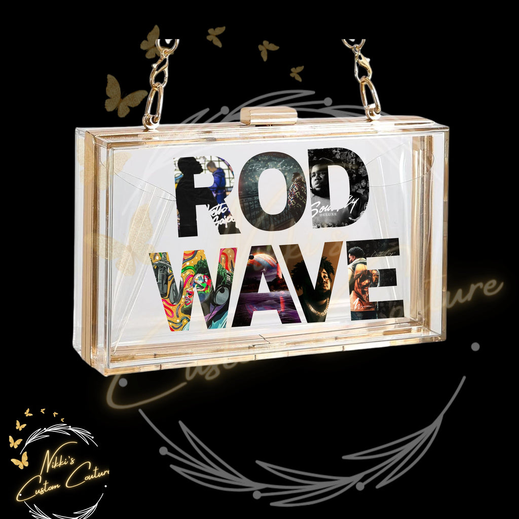 Rod Wave Clear Concert Bag, The Redemption Experience Tour, Stadium Approved Purse, Acrylic Clutch with Chain Strap, Concert Crossbody Bag