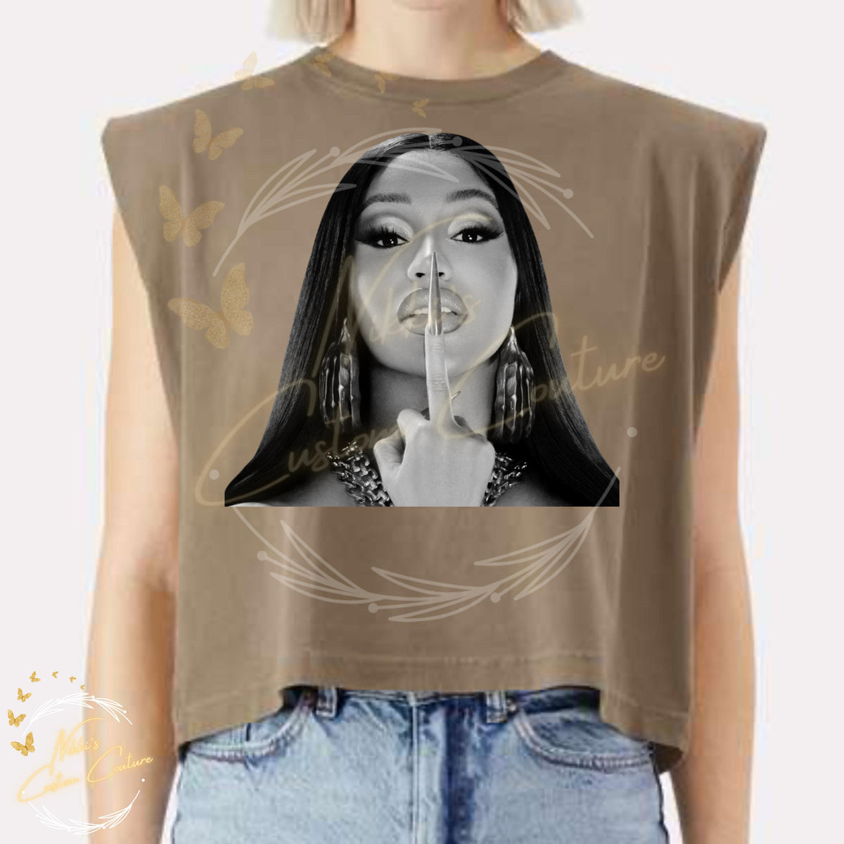 Cardi Shirt, Little Miss Drama, Cardi Crop Top, Muscle Crop Tee, Cardi Merch Top, Hip Hop Streetwear Tee, Concert Outfit