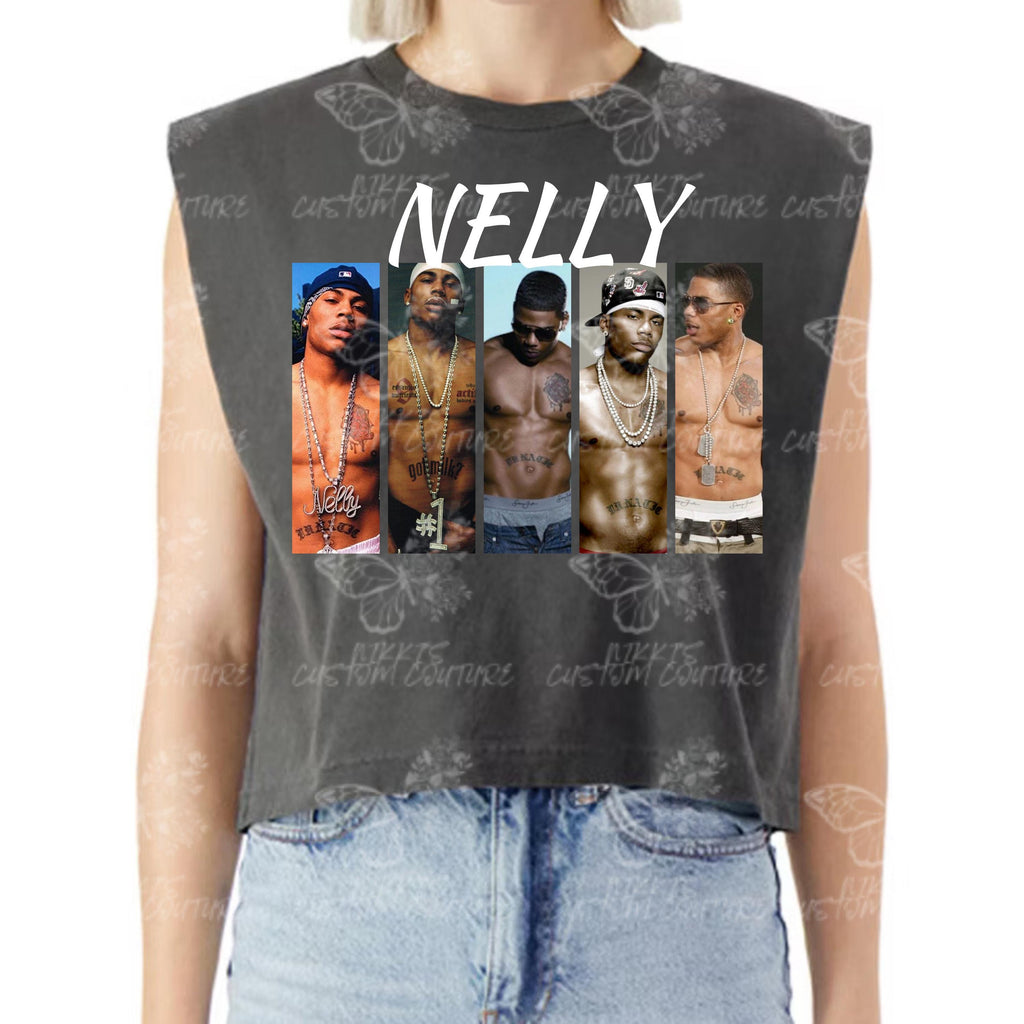 Nelly Muscle Crop Tee | 2000s Hip Hop Legend Graphic Tank | Vintage Rap Fan Shirt