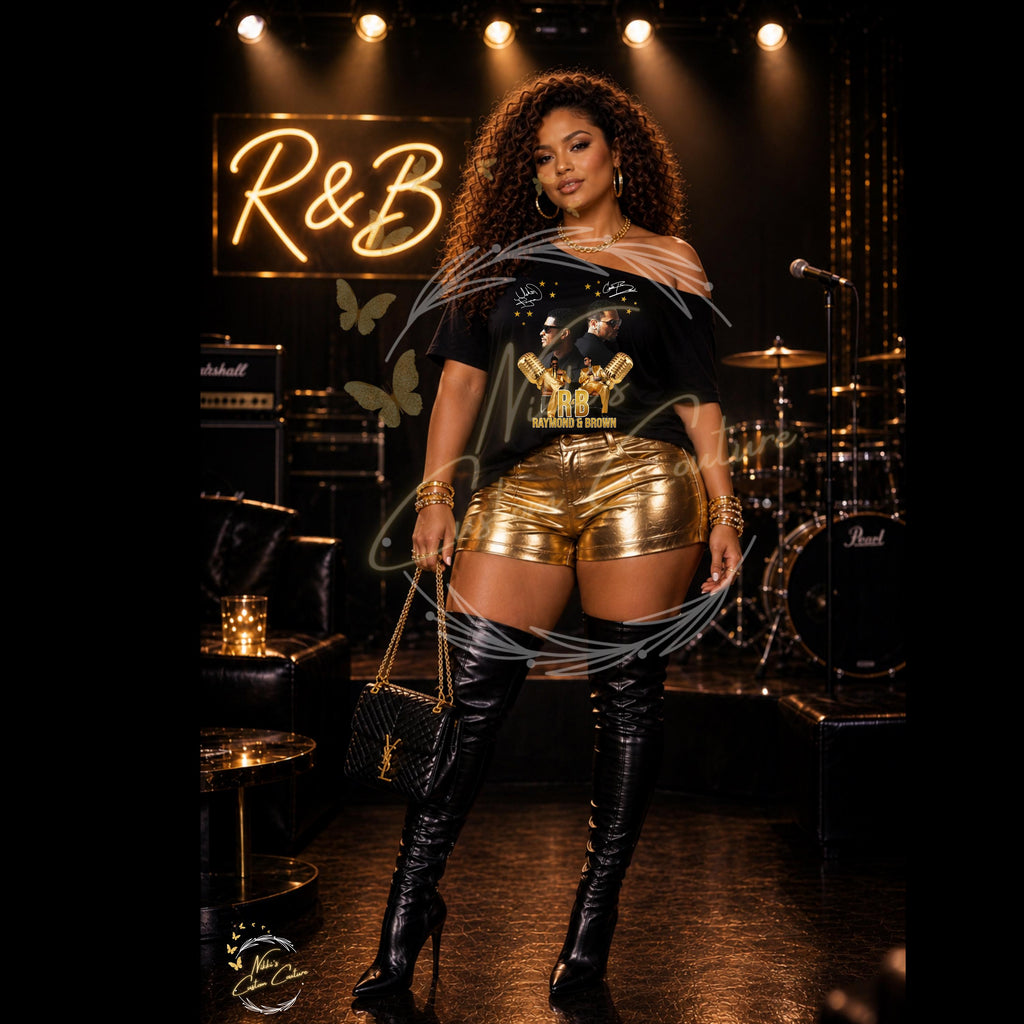 R&B Tour Inspired Off The Shoulder Shirt | Raymond and Brown Shirt | Concert Fan Shirt | Vintage Style Graphic Tee | R and B Shirt