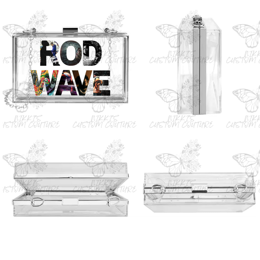 Rod Wave Clear Concert Bag, The Redemption Experience Tour, Stadium Approved Purse, Acrylic Clutch with Chain Strap, Concert Crossbody Bag