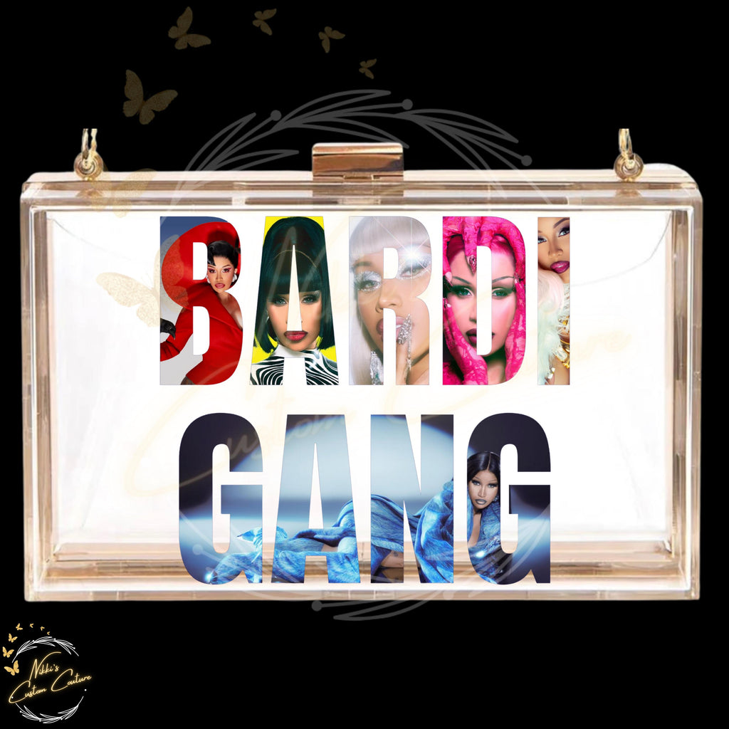 Cardi Inspired Acrylic Clutch | Bardi Gang |Little Miss Drama | Concert Stadium Approved Purse | Am I The Drama | Cardi Crossbody Clutch