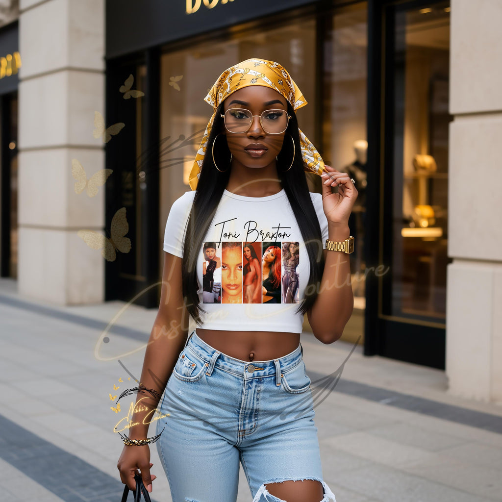 Toni Braxton TShirt |  New Edition Way Tour Crop Top | Vintage Concert Fan Shirt | R&B  Fan Shirt | Toni Crop Top | Toni Tigers