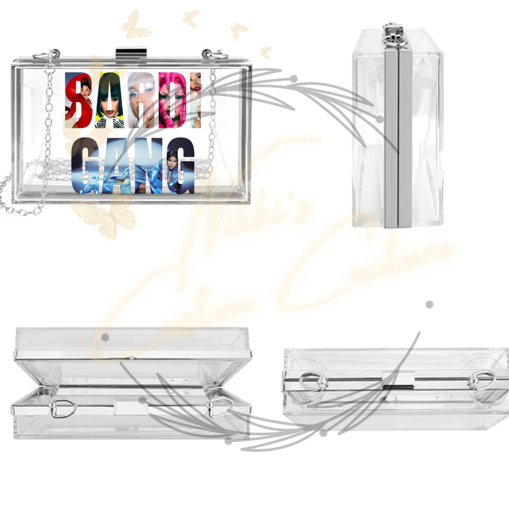 Cardi Inspired Acrylic Clutch | Bardi Gang |Little Miss Drama | Concert Stadium Approved Purse | Am I The Drama | Cardi Crossbody Clutch