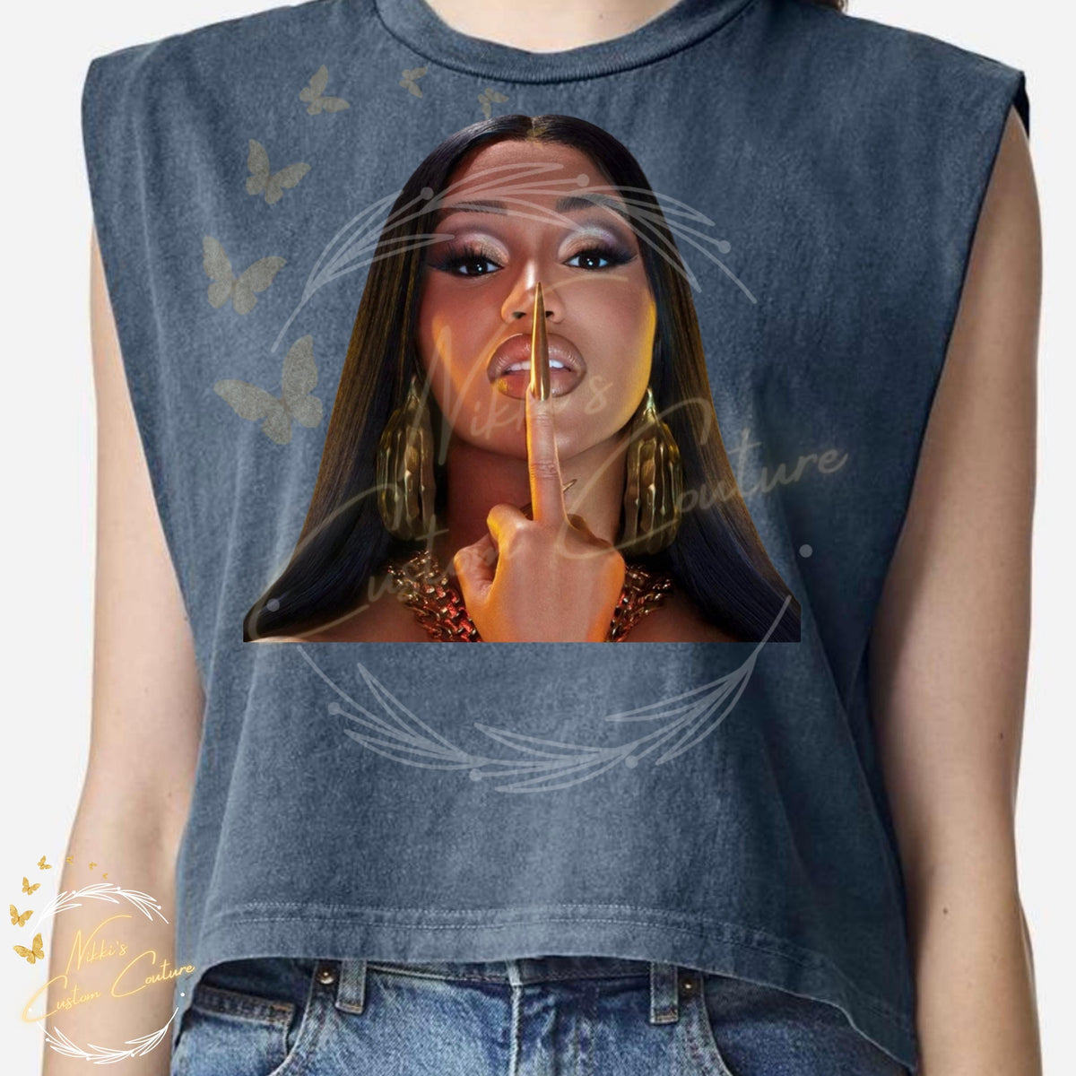 Cardi Shirt, Little Miss Drama, Cardi Crop Top, Muscle Crop Tee, Cardi Merch Top, Hip Hop Streetwear Tee, Concert Outfit
