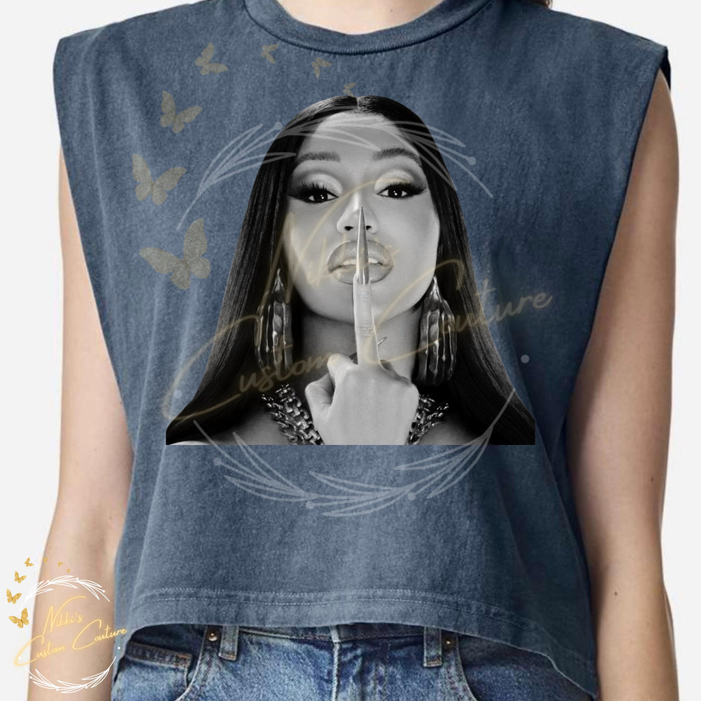 Cardi Shirt, Little Miss Drama, Cardi Crop Top, Muscle Crop Tee, Cardi Merch Top, Hip Hop Streetwear Tee, Concert Outfit