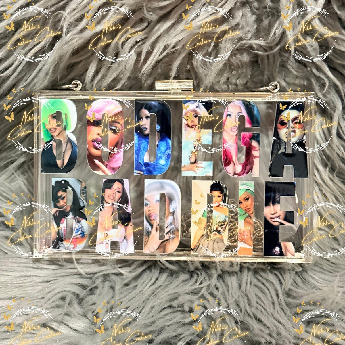 Cardi B Inspired Acrylic Clutch | Bardi Gang | Concert Stadium Approved Purse | Am I The Drama | Cardi B Crossbody Clutch | Bodega Baddie
