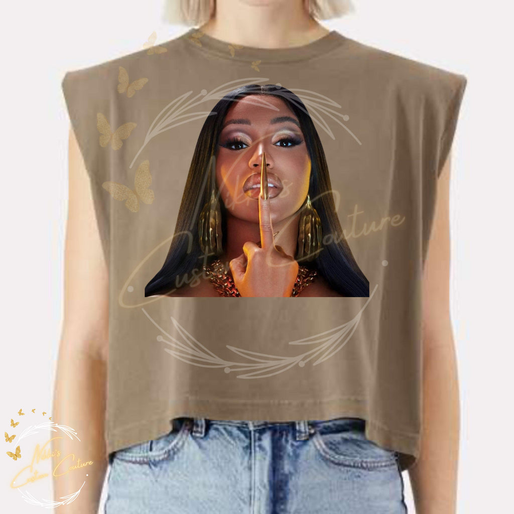 Cardi Shirt, Little Miss Drama, Cardi Crop Top, Muscle Crop Tee, Cardi Merch Top, Hip Hop Streetwear Tee, Concert Outfit
