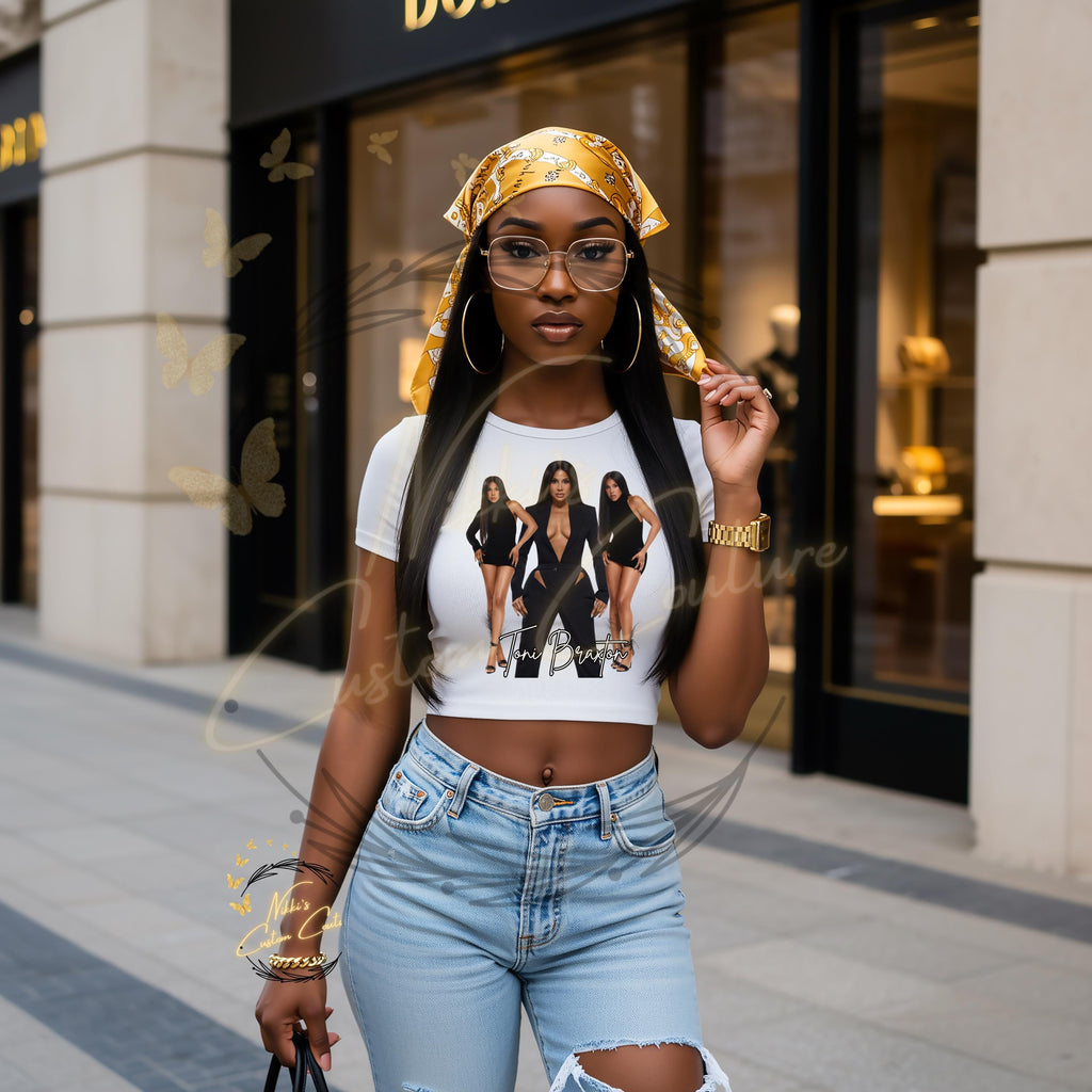 Toni Braxton TShirt |  New Edition Way Tour Crop Top | Vintage Concert Fan Shirt | R&B  Fan Shirt | Toni Crop Top | Toni Tigers