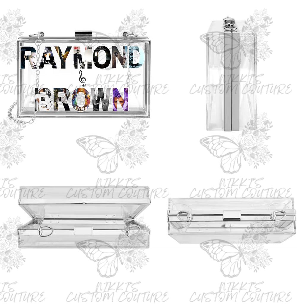 R & B Tour Inspired Purse, Raymond and Brown Bag, Chris Brown and Usher Bag, Stadium Approved Handbag, Concert Handbag, Clear Clutch
