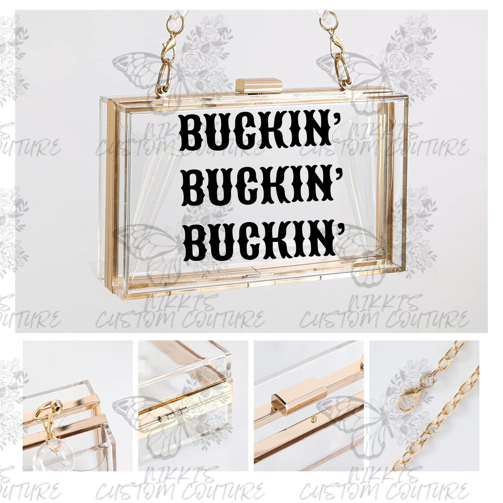 Buckin’ Stadium Bag, Queen Bey Handbag,  Concert Purse, Cowboy Carter Stadium Bag Cowboy Carter-Inspired Acrylic Clutch, Western Glam Purse