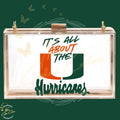 Miami Hurricanes Acrylic Clutch, Clear Game Day Purse, “It’s All About The U” Stadium Bag, Miami Football Purse