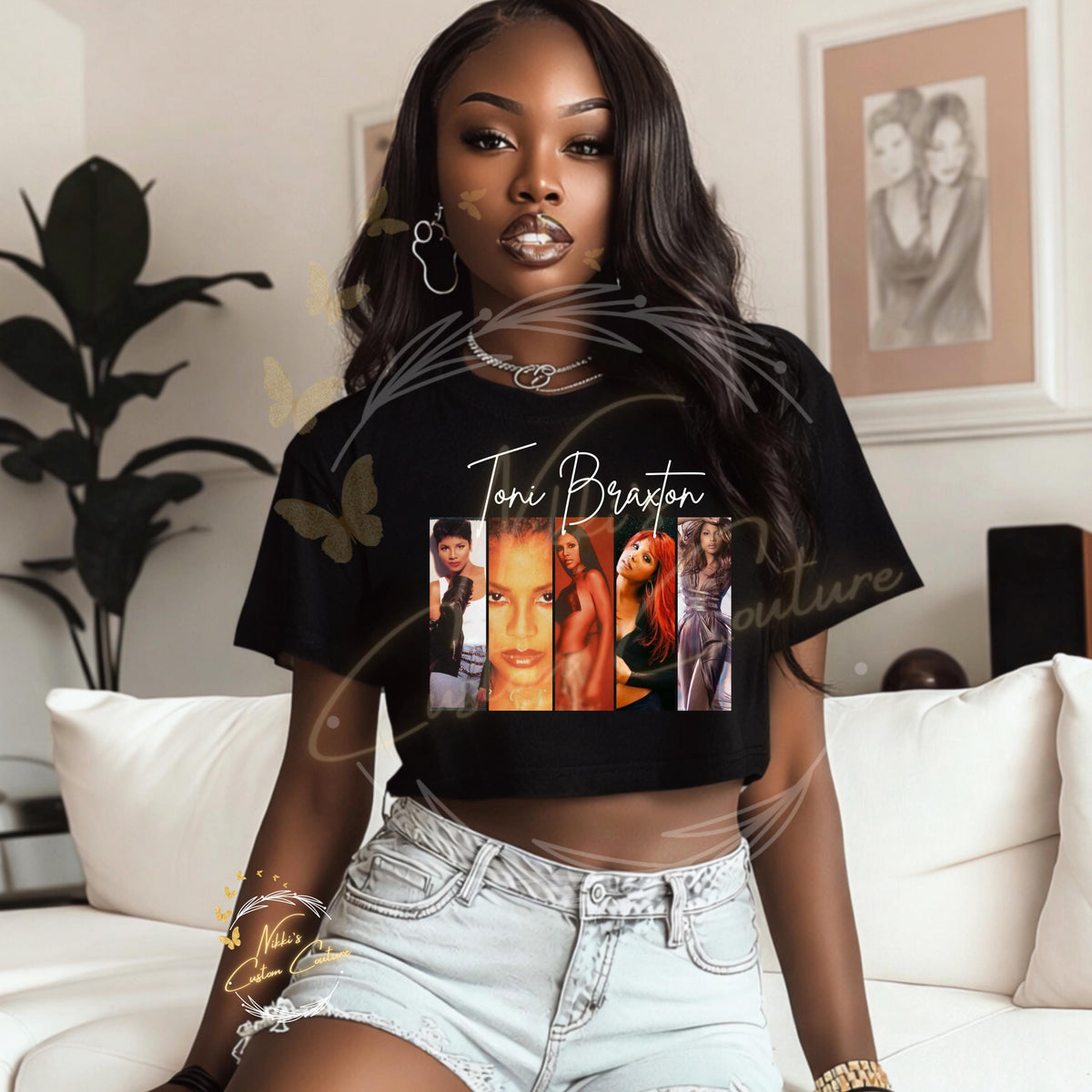 Toni Braxton TShirt |  New Edition Way Tour Crop Top | Vintage Concert Fan Shirt | R&B  Fan Shirt | Toni Crop Top | Toni Tigers