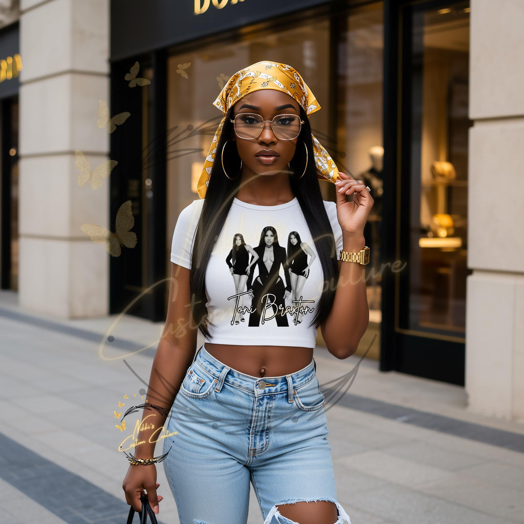 Toni Braxton TShirt |  New Edition Way Tour Crop Top | Vintage Concert Fan Shirt | R&B  Fan Shirt | Toni Crop Top | Toni Tigers